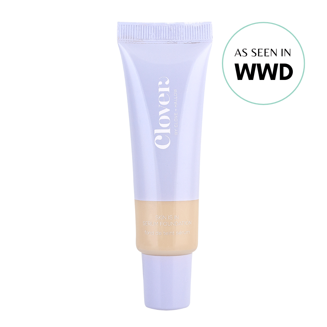 Clover by Clove + Hallow Face 03 - Fair skin with slightly pink undertones Skin Is In Serum Foundation Affordable Vegan Serum Foundation | Skin Is In Foundation