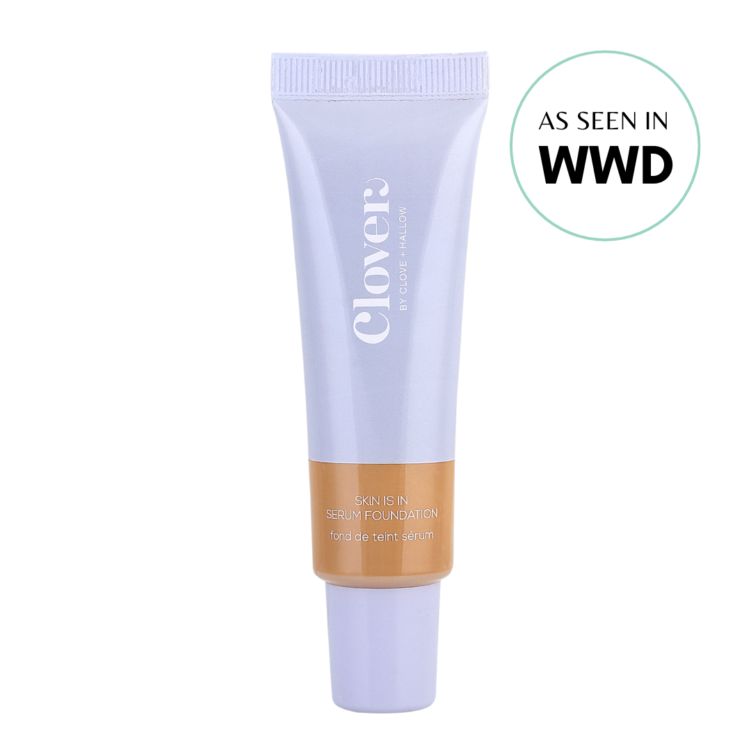 Clover by Clove + Hallow Face 07 - Medium skin with slightly pink undertones Skin Is In Serum Foundation Affordable Vegan Serum Foundation | Skin Is In Foundation