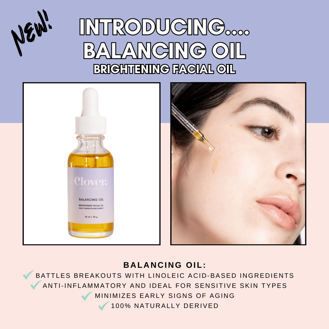 Clover by Clove + Hallow Skincare Balancing Oil Affordable Acne Skin Care | Balancing Oil