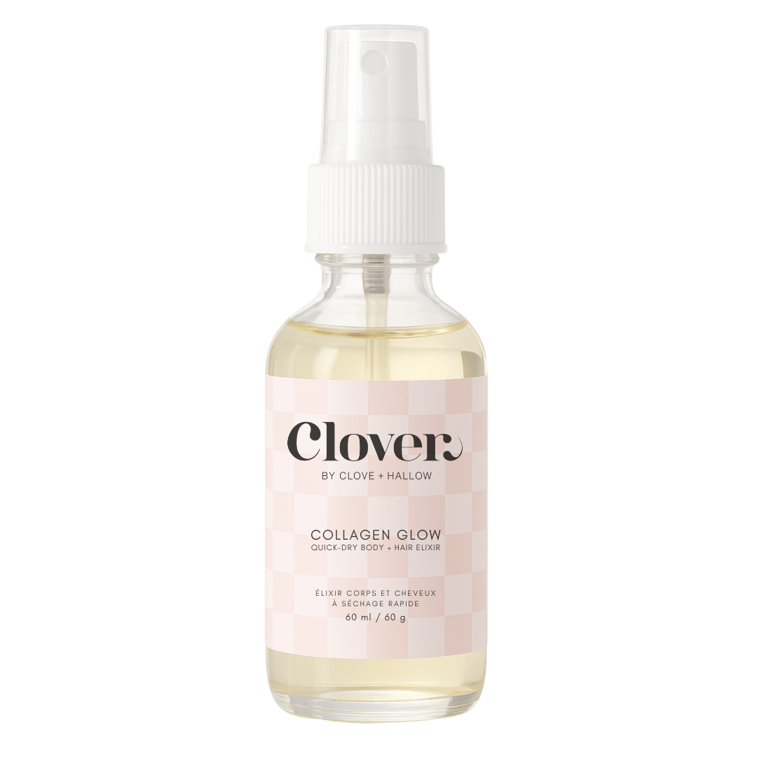 Clover by Clove + Hallow Skincare Cashmere Vanille - Vanilla/Amber/Sandalwood Collagen Glow Quick-Dry Body + Hair Elixir Collagen Glow Quick-Dry Body + Hair Elixir