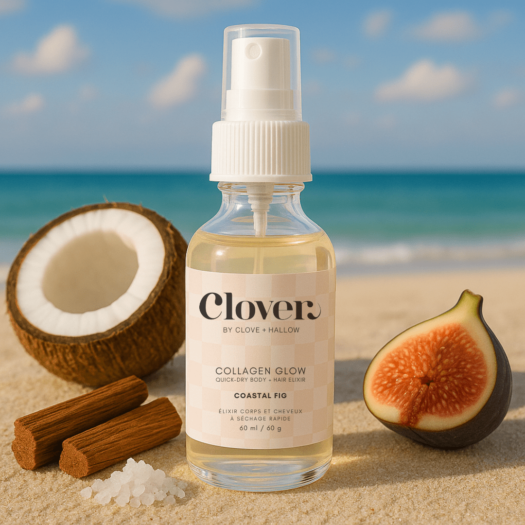 Clover by Clove + Hallow Skincare Collagen Glow Quick-Dry Body + Hair Elixir Collagen Glow Quick-Dry Body + Hair Elixir
