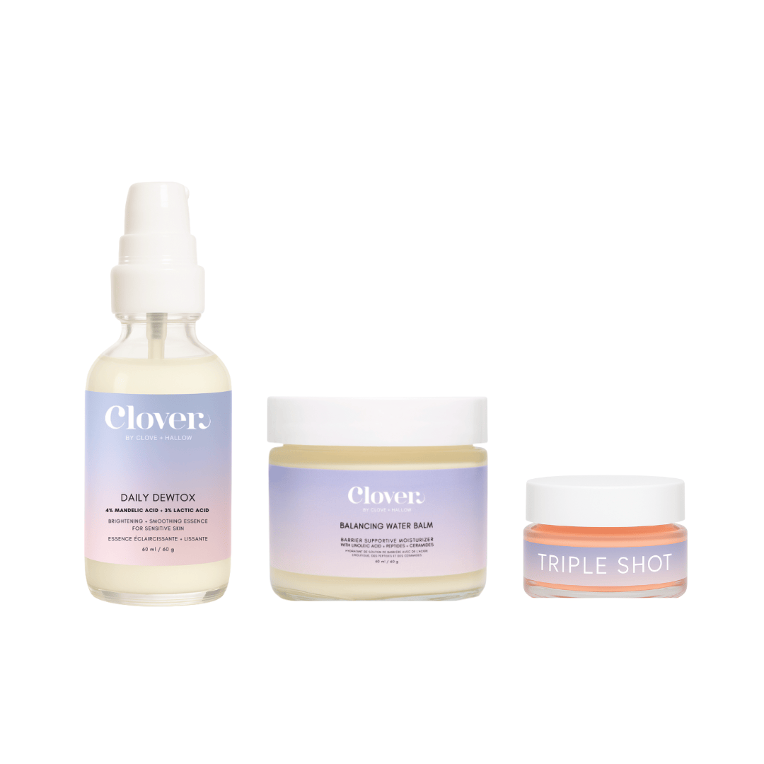 Clover by Clove + Hallow Skincare Sarah's Triple Threat | For Acne-Prone Maturing Skin Sarah's Triple Threat | For Acne-Prone Maturing Skin